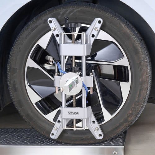 Wheel Clamp & Magnetic Adapter, 1 PCS Aluminum Alloy Wheel Alignment Tool for Precise Camber Gauge, Fits 11-25 Inch Rims, Universal Magnetic Gauge Tire Repair Tool for Car Truck SUV Motorcycle