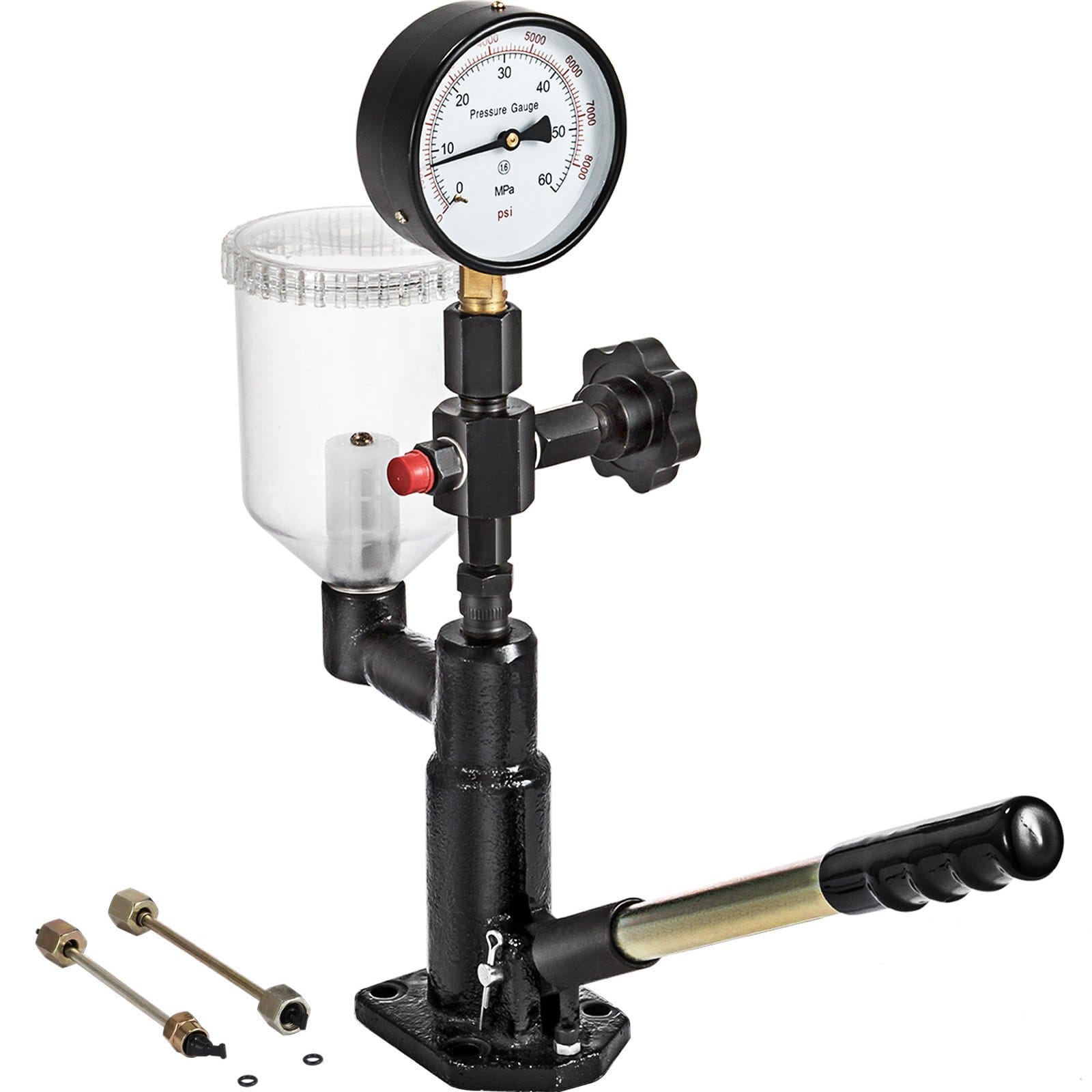 SKYSHALO Diesel Injector Tester with Dual Scale Gauge, 400Bar/6000PSI, for Accurate Pressure Adjustment & Nozzle Examination