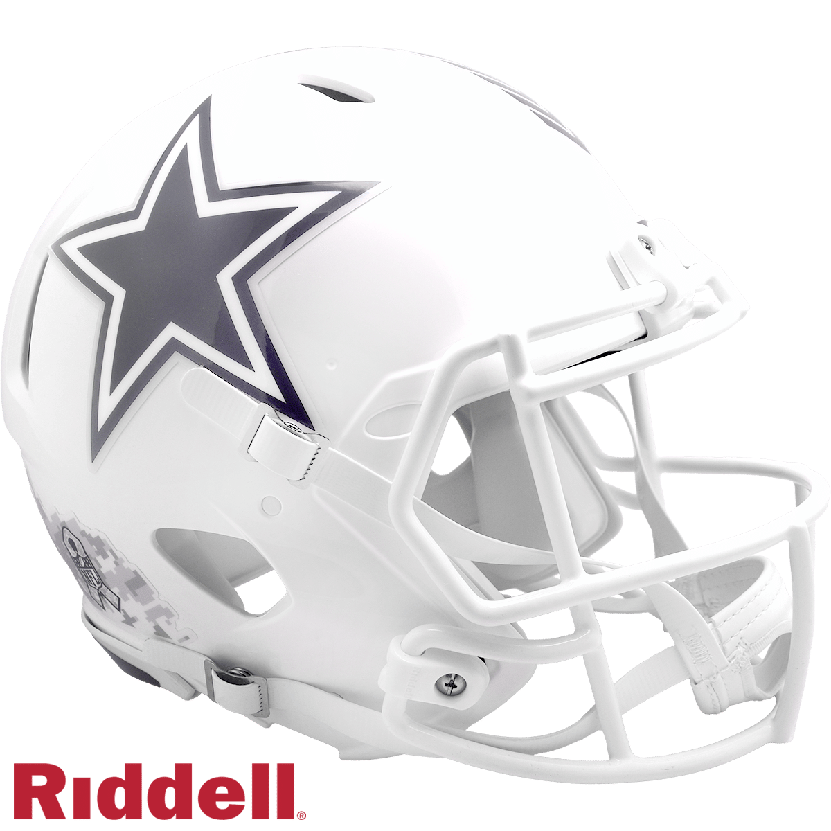 Dallas Cowboys Helmet Riddell Authentic Full Size Speed Style Salute To Service 2024