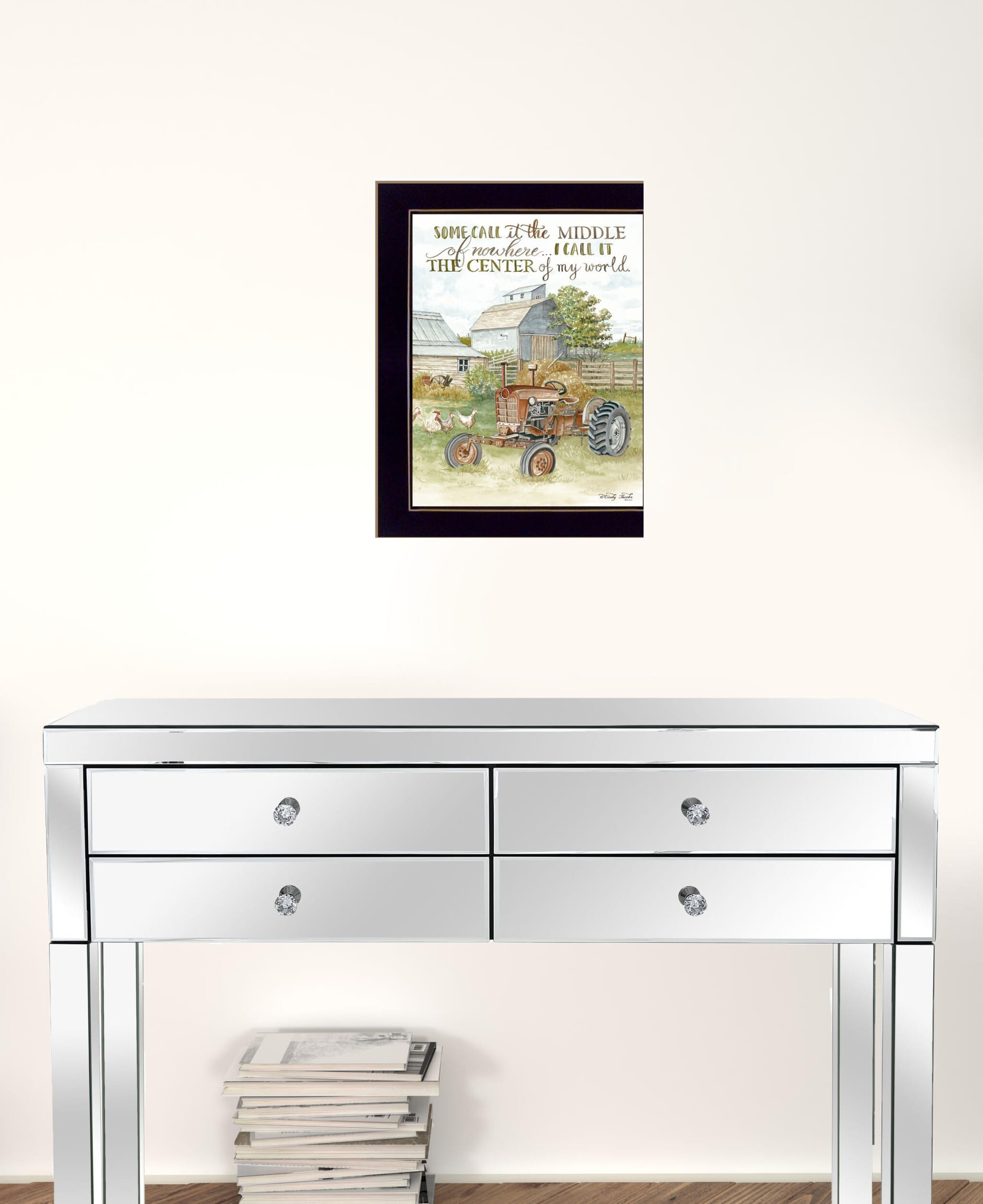 Center of My World Black Framed Print Wall Art