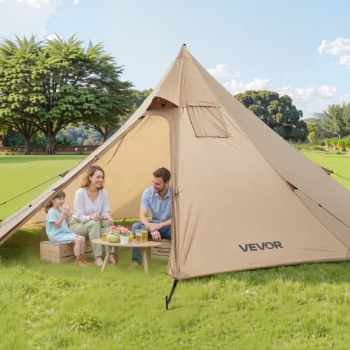 Hot Tent for 2 Persons, Portable Winter Tipi Tent with Stove Jack, Waterproof Camping Tents,  Lightweight 4 Season Shelter Tents for Hiking Fishing Backpacking, S Size