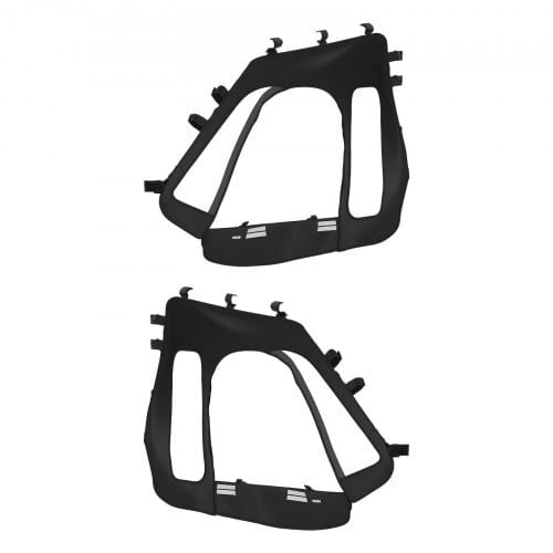 Cab Enclosure Upper Doors, Compatible with Polaris RZR XP 1000/XP Turbo 2014-2023, Soft Upper Doors, Windproof Upgraded Zipper UTV Soft Side Window Kit, Work with Side Mirrors and Windshields