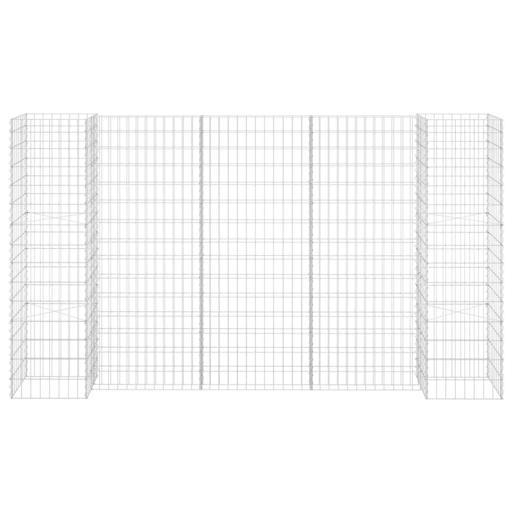 H-Shaped Gabion Planter Steel Wire 102.4"x15.7"x59.1"