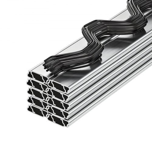 Greenhouse Spring Wire and Lock Channel, 20 Packs 6.56 ft PVC-Coated Wiggle Wire & Aluminum Alloy Channel Bundle Kit with Included Screws, 0.05 in Thickened, Poly Film & Shade Cloth Attachments