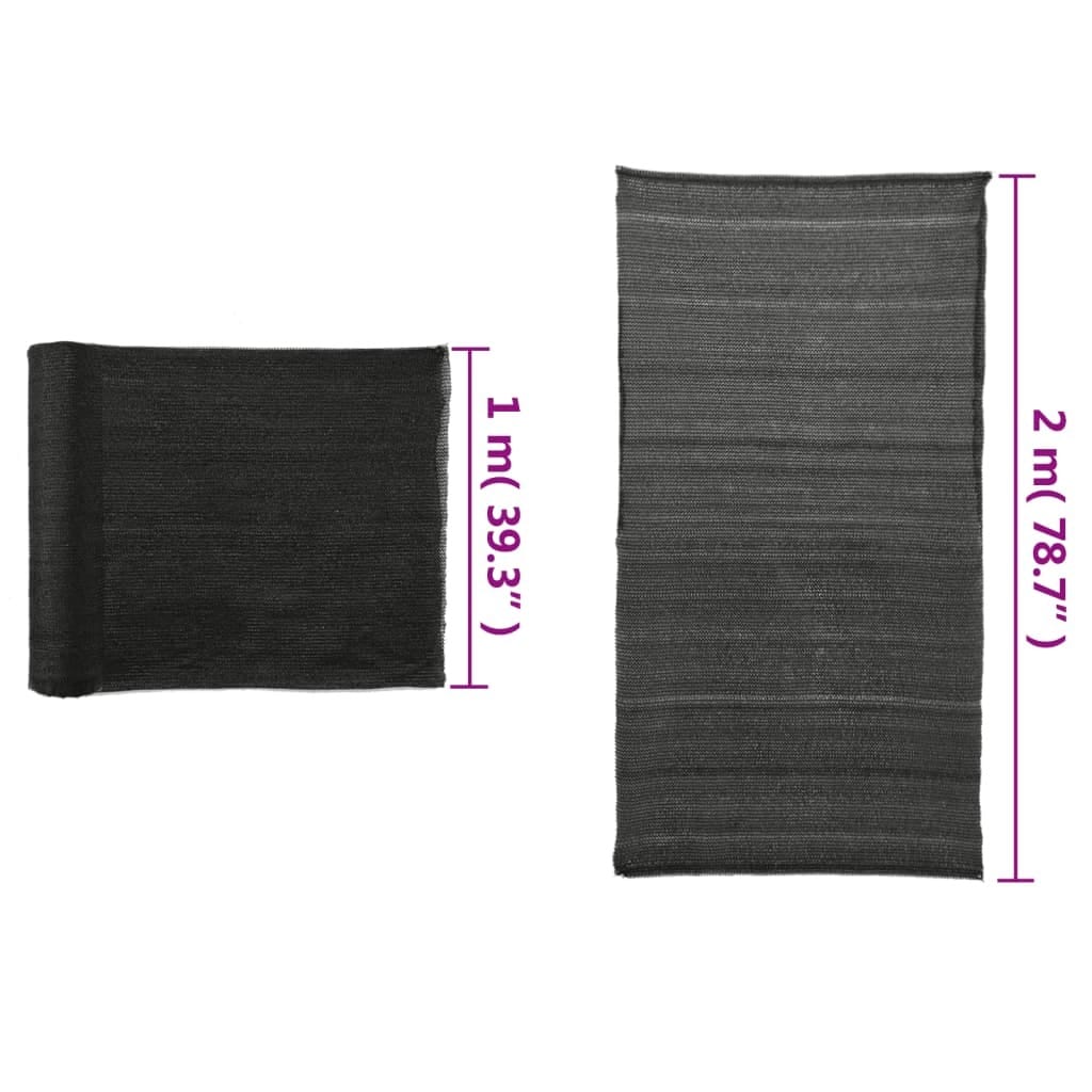 Privacy Net HDPE 6.6'x82' Black