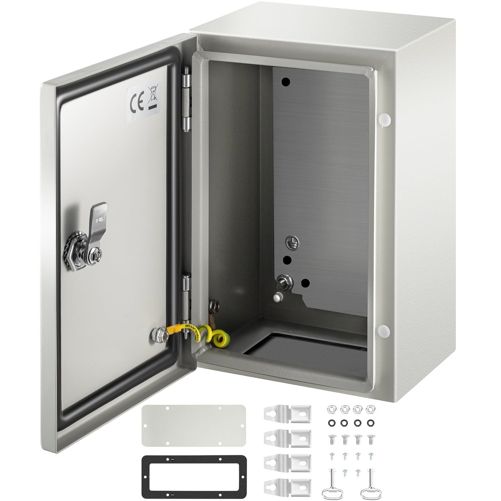 NEMA Steel Enclosure 12?—8?—6,NEMA 4X Steel Electrical Box,IP66 Waterproof & Dustproof,Outdoor/Indoor Electrical Junction Box,with Mounting Plate