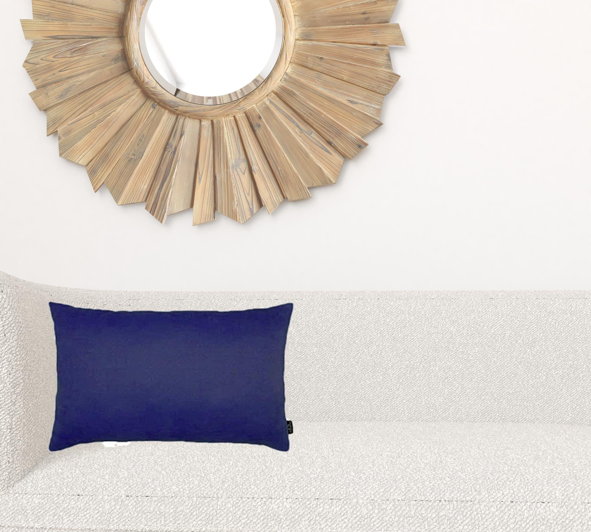 Set of Two 12" X 20" Sapphire Blue Lumbar Throw Pillow Covers