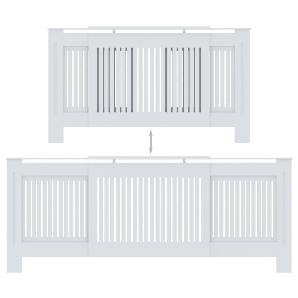 Engineered Wood Radiator Cover White 80.7"