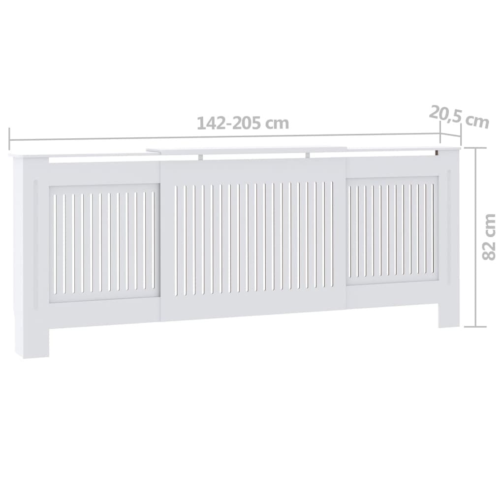 Engineered Wood Radiator Cover White 80.7"