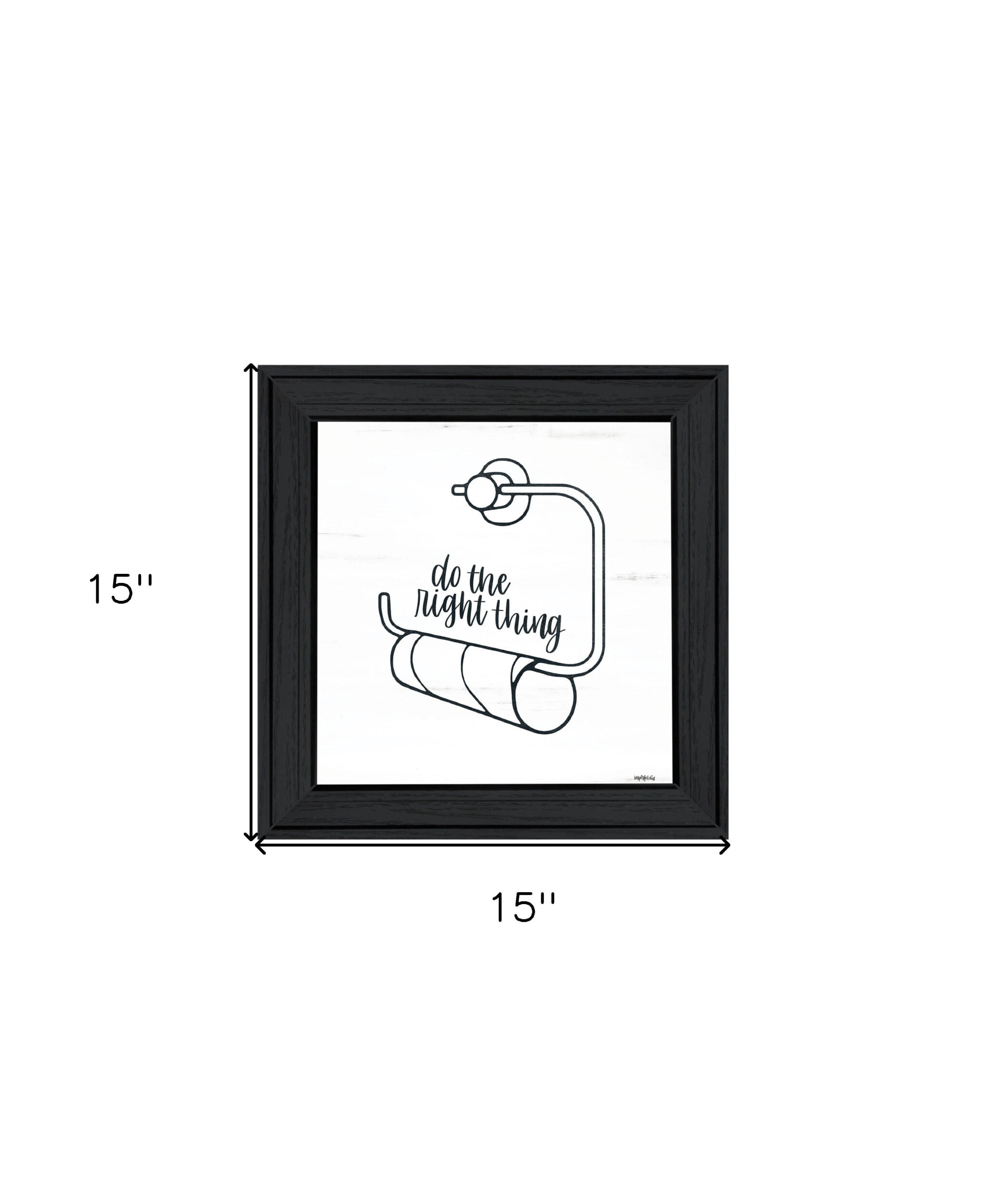 Empty Toilet Paper Roll Black Framed Print Wall Art