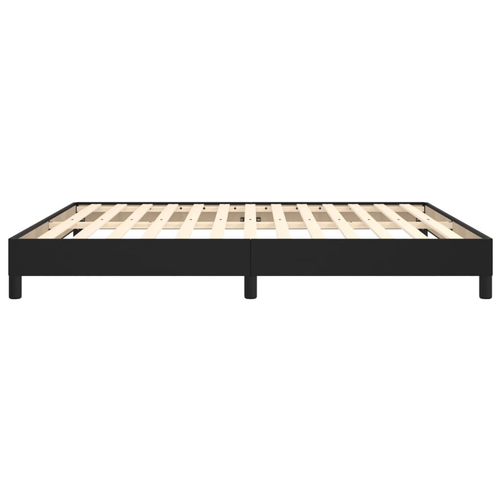 Bed Frame without Mattress Black 76"x79.9" King Faux Leather