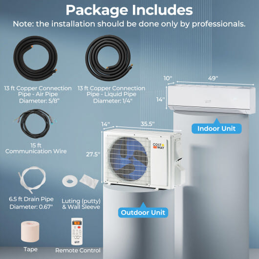 SEERXtreme Series 24000 BTU 25 SEER2 208-230V Mini Split Heat Pump Heating at -15°F WiFi Enabled - Color: White - Size: 24000 BTU