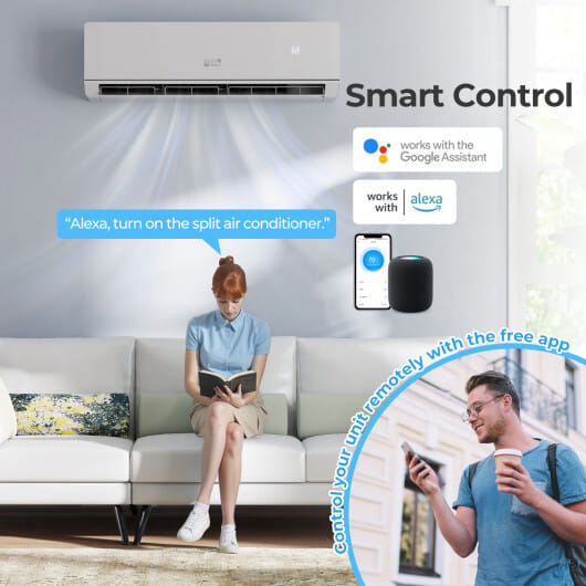 SEERXtreme Series 24000 BTU 25 SEER2 208-230V Mini Split Heat Pump Heating at -15°F WiFi Enabled - Color: White - Size: 24000 BTU