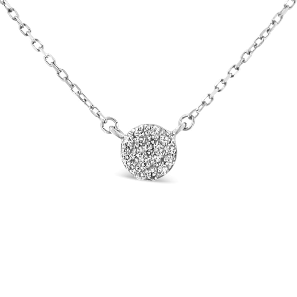 .925 Sterling Silver 1/2 Cttw Round Diamond Medallion Multi-Strand Tri Pendant 18" Necklace (H-I Color, I2-I3 Clarity)