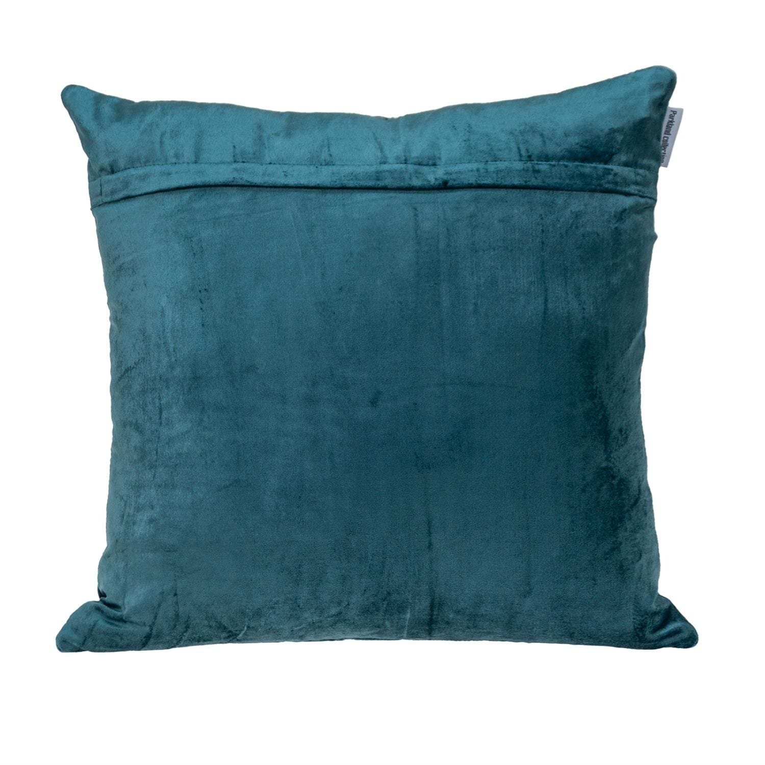20" Teal Cotton Blend Throw Pillow
