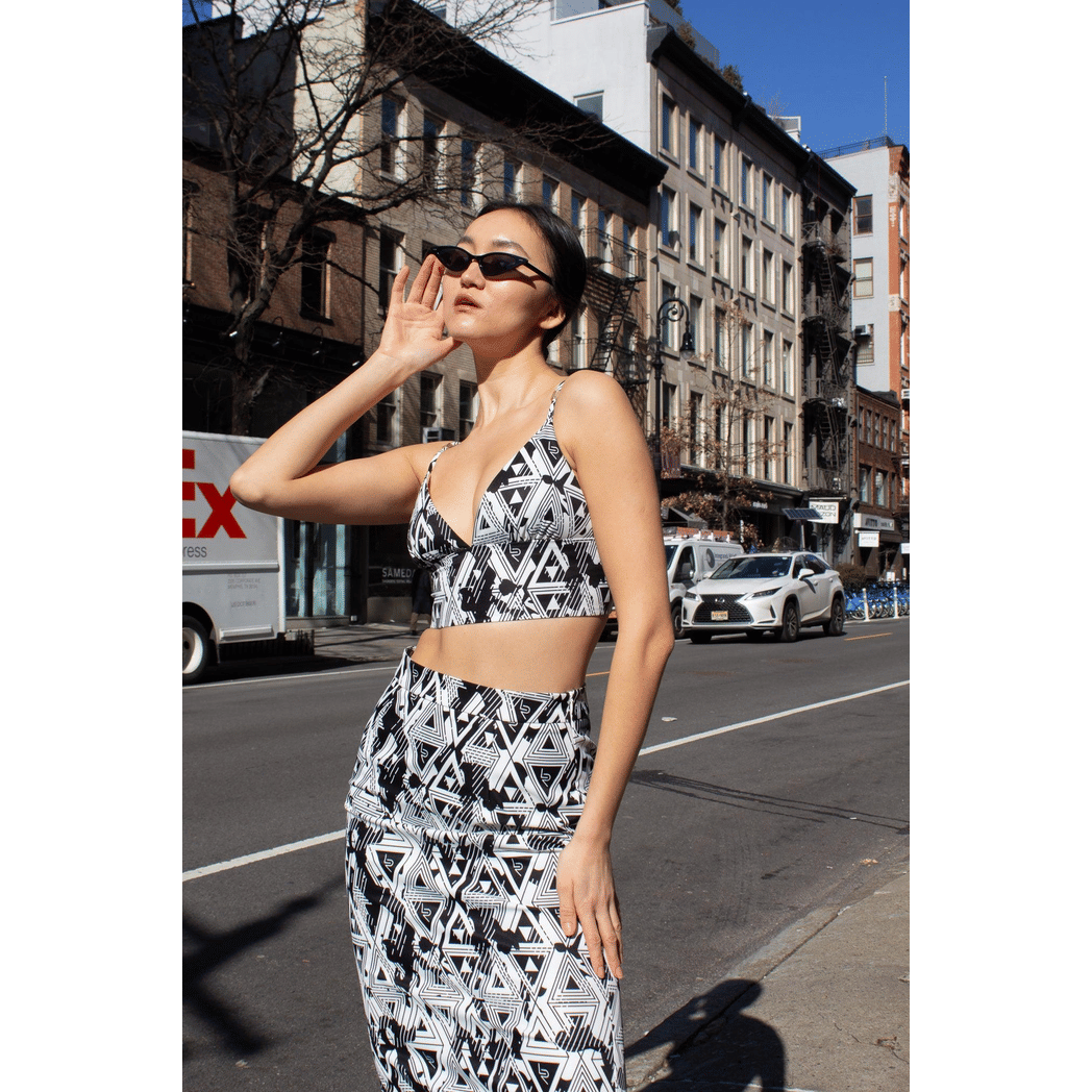 Amour Geometric Crop Top/ Bra top