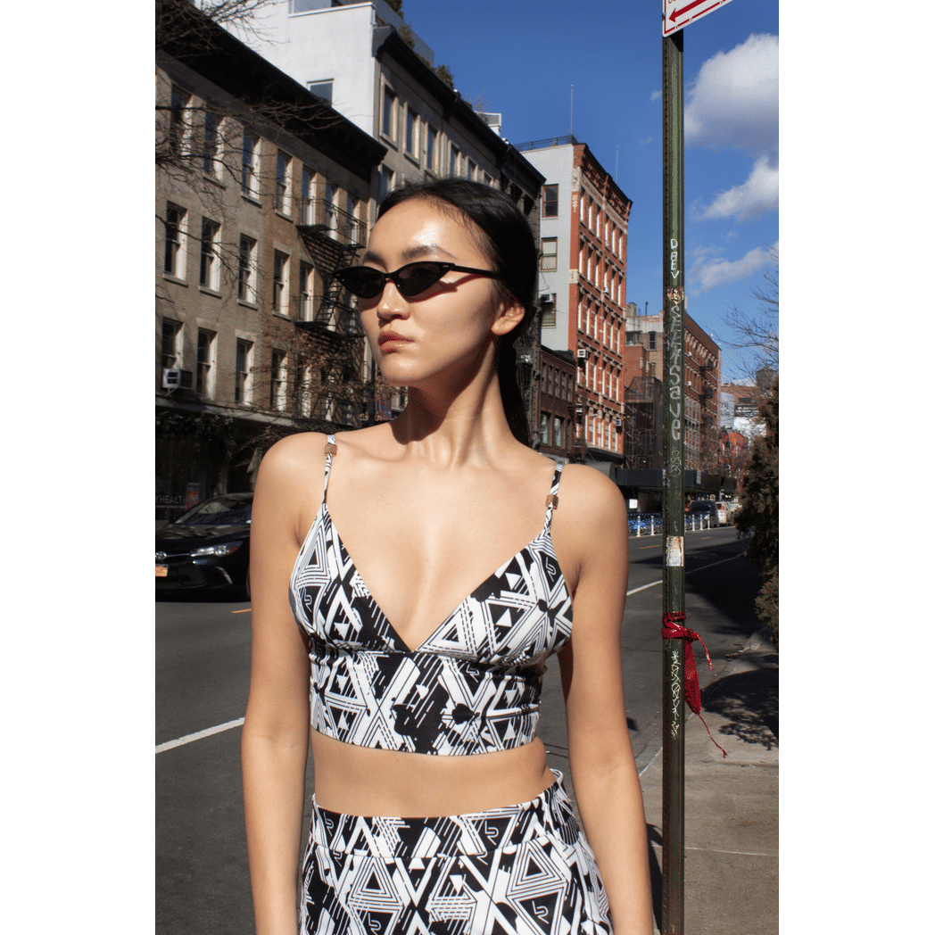 Amour Geometric Crop Top/ Bra top