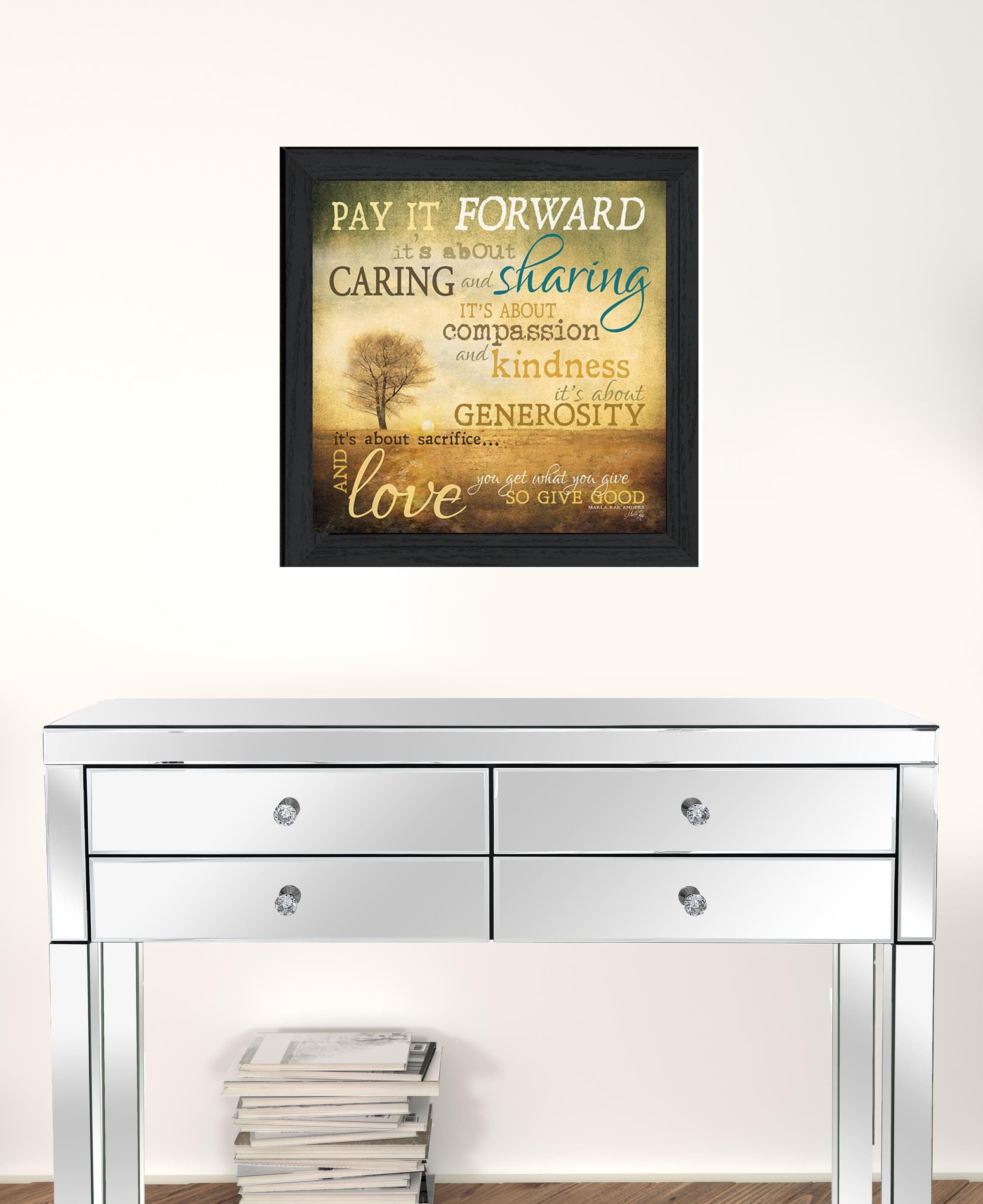 Meaning of Pay it Forward 2 Black Framed Print Wall Art