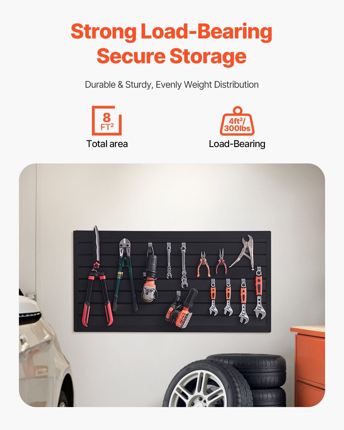 Slat Wall Paneling, 2 x 4 ft, PVC Garage Slatwall with Modular Design, Black Slat Wall Easy-to-Install Adjustable Slatwall Panel with Coupling Structure & DIY Cutting, Fits for Storage & Display