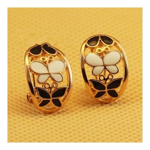 Beautiful Butterfly Rose Gold Earrings