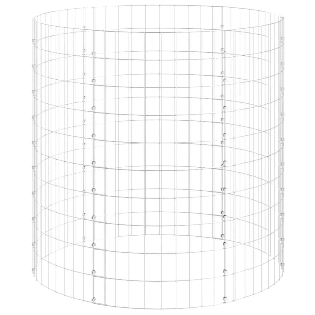Garden Composter Ø39.4"x39.4" Galvanized Steel