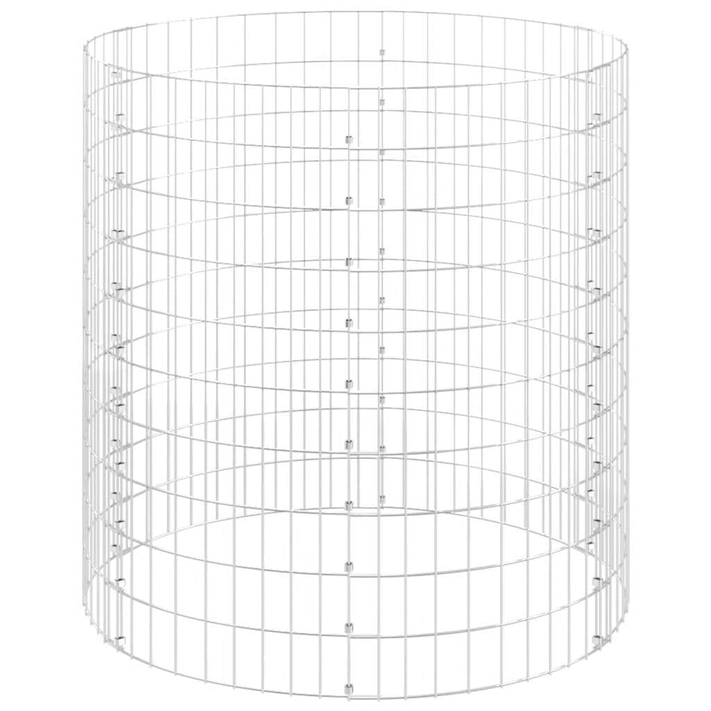 Garden Composter Ø39.4"x39.4" Galvanized Steel