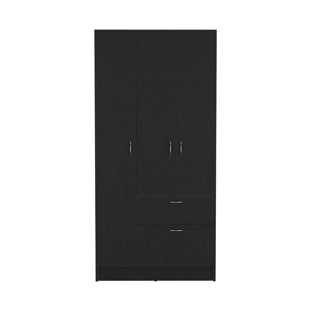 Two Piece Brown and Black Bedroom Set