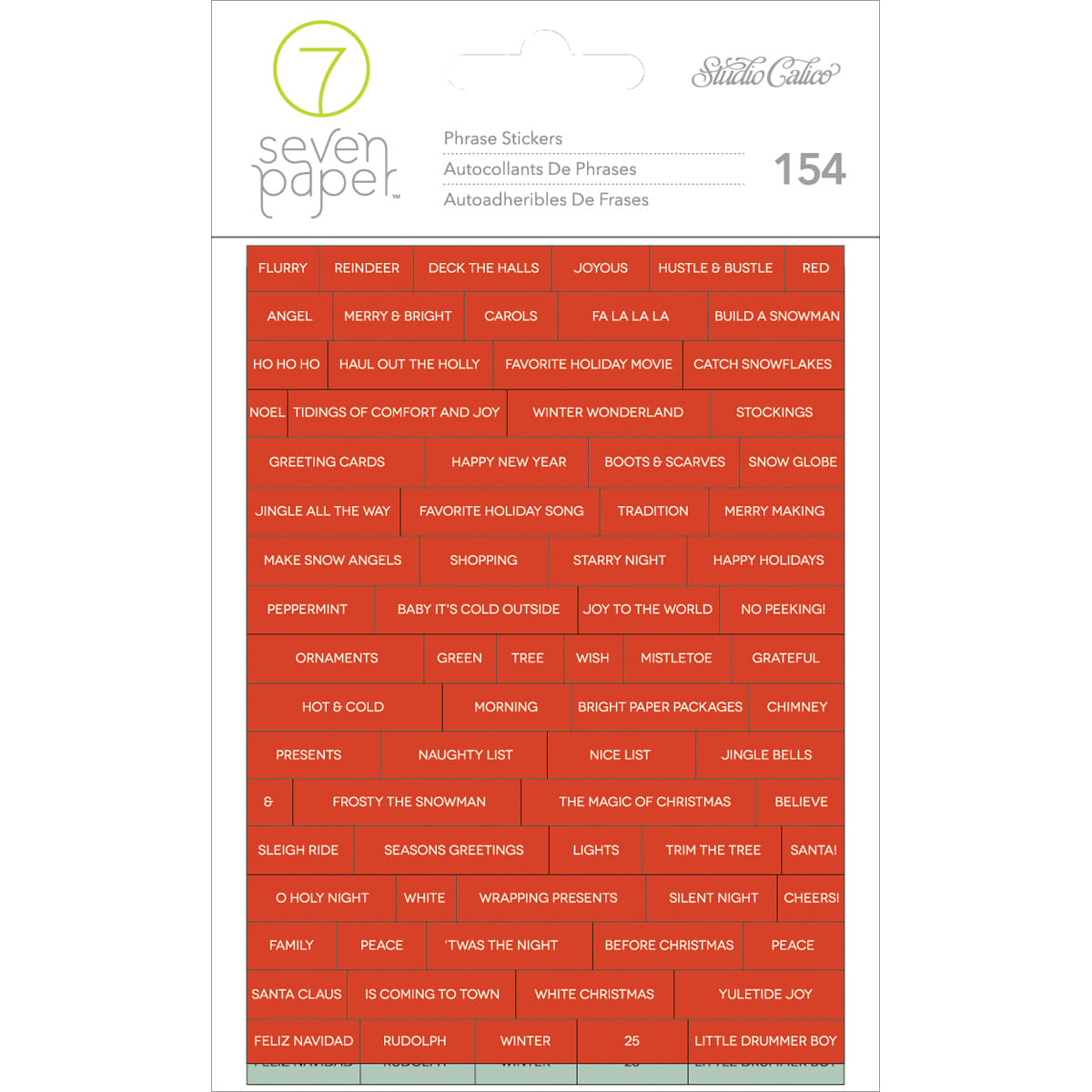 Studio Calico Seven Paper Felix Collection Gold Foil Word Stickers