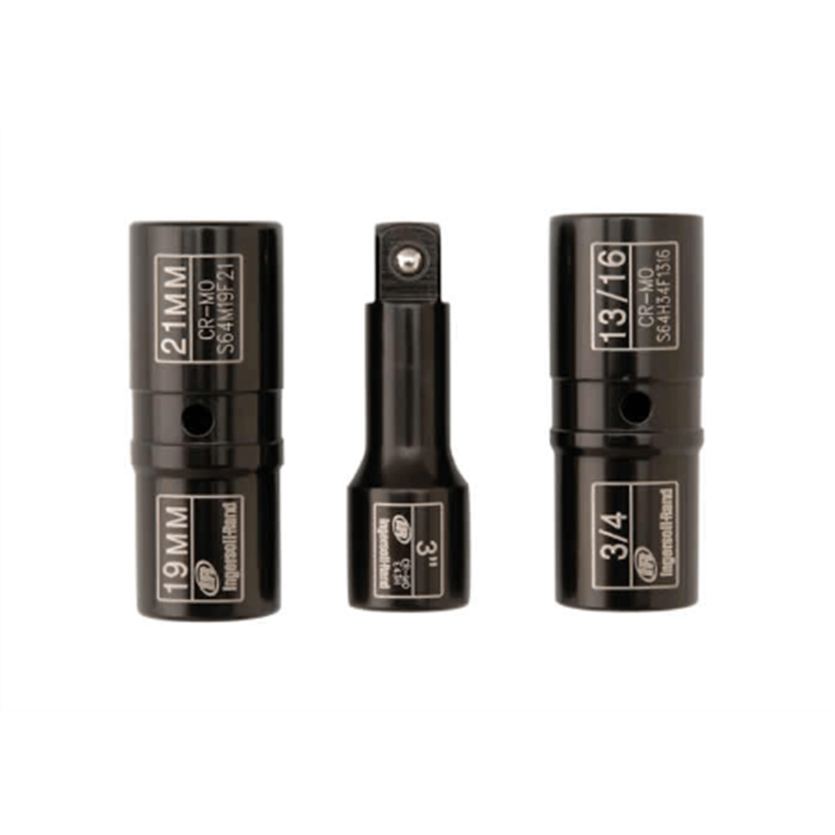 Ingersoll Rand 1/2" Drive Hex SAE Lugnut Service Flip Impact Socket Set, 3-Piece