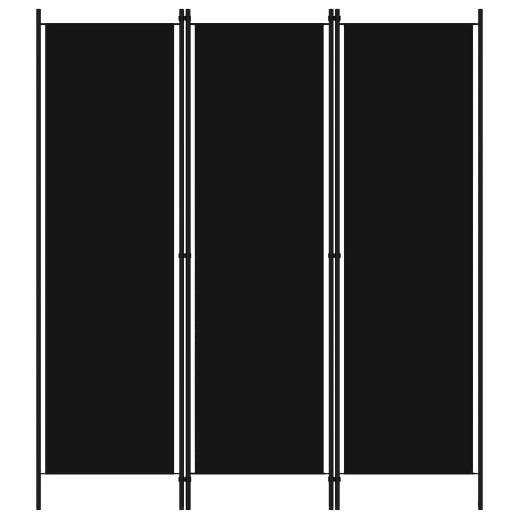 3-Panel Room Divider Black 59.1"x70.9
