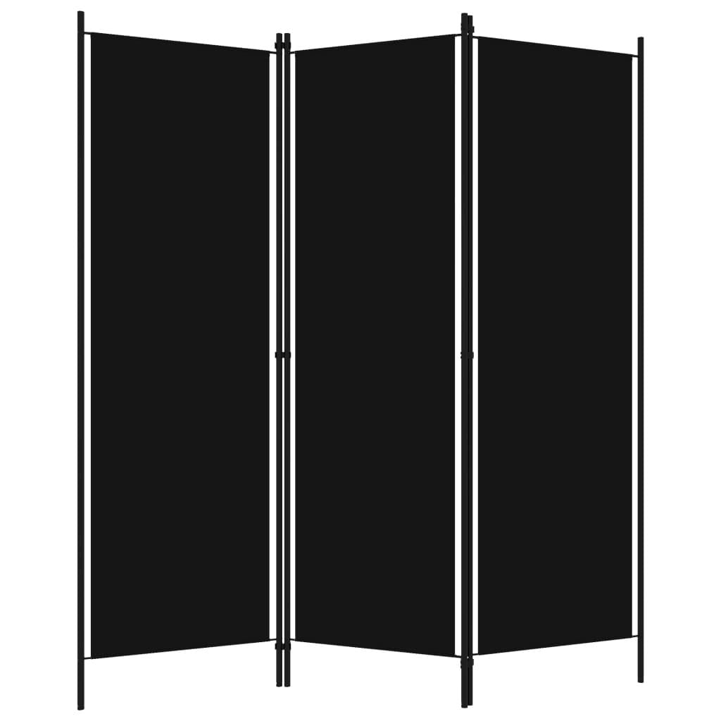 3-Panel Room Divider Black 59.1"x70.9