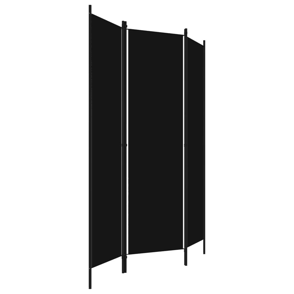 3-Panel Room Divider Black 59.1"x70.9