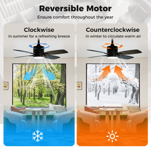 42inch Ceiling Fan with Light and Remote 3CCT LED with Memory 4H Timer 6 Speeds-Black - Color: Black