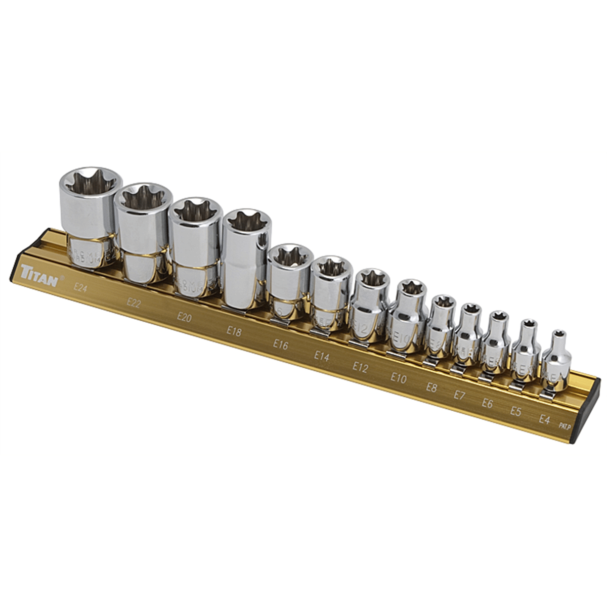 Titan 13-pc e-star socket set