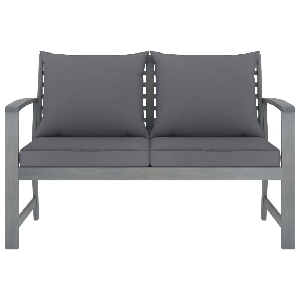 4 Piece Patio Lounge Set with Cushions Solid Acacia Wood