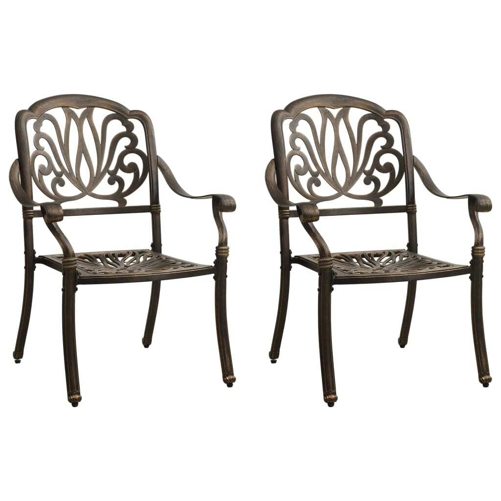 3 Piece Bistro Set Cast Aluminum Bronze