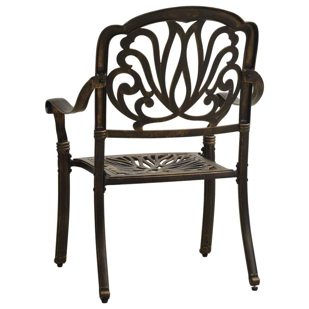 3 Piece Bistro Set Cast Aluminum Bronze