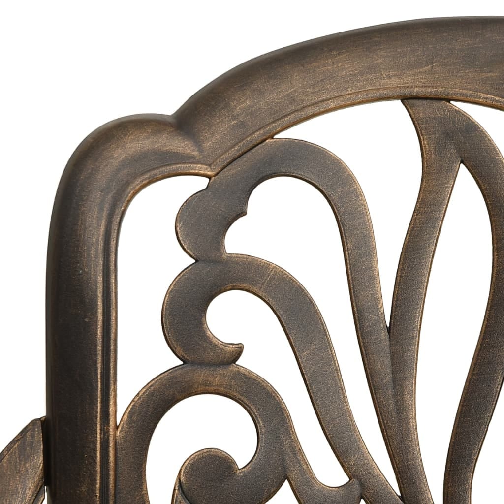 3 Piece Bistro Set Cast Aluminum Bronze