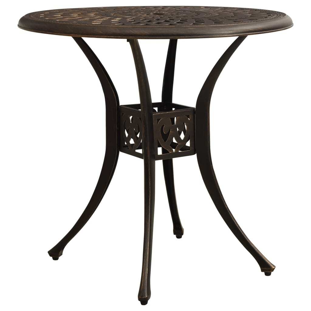 3 Piece Bistro Set Cast Aluminum Bronze