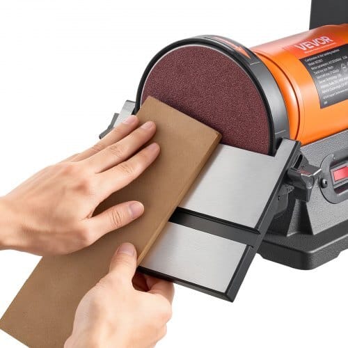 6" Disc Sander & 2" x 42" Belt Sander, 420W Professional Bench Belt Disc Sanders Combo with Multiple Angle Adjustments for DIY Woodworking, Furniture Refinishing, Knife Sharpening
