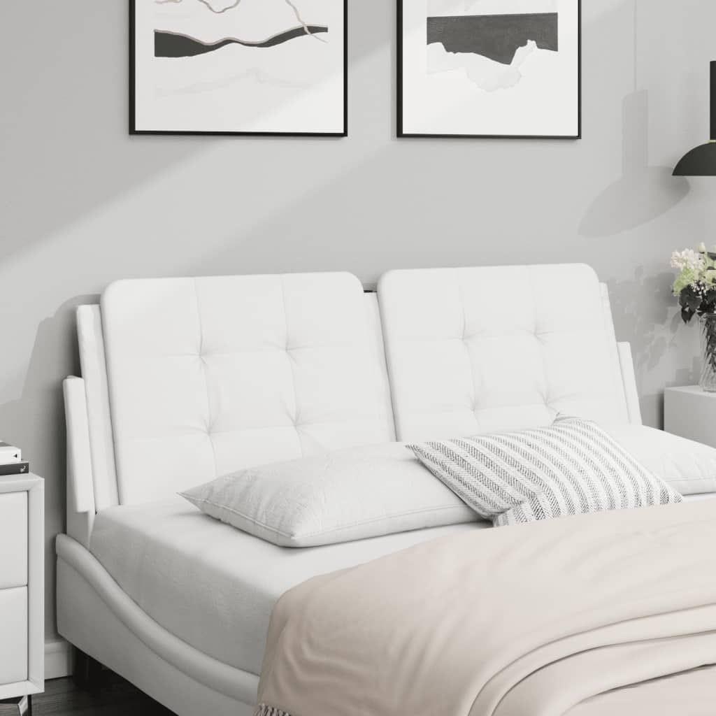 Headboard Cushion "Zadar" White 53.9" Faux Leather