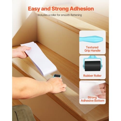 Anti-Slip Tape, 30 FT x 4 inch Transparent Non-Slip Grip Tape for Indoor & Outdoor Use, Ultra-Clear Non Skid Traction Treads for Bathrooms Boats Stairs Pools, Safe & Comfortable for Bare Feet