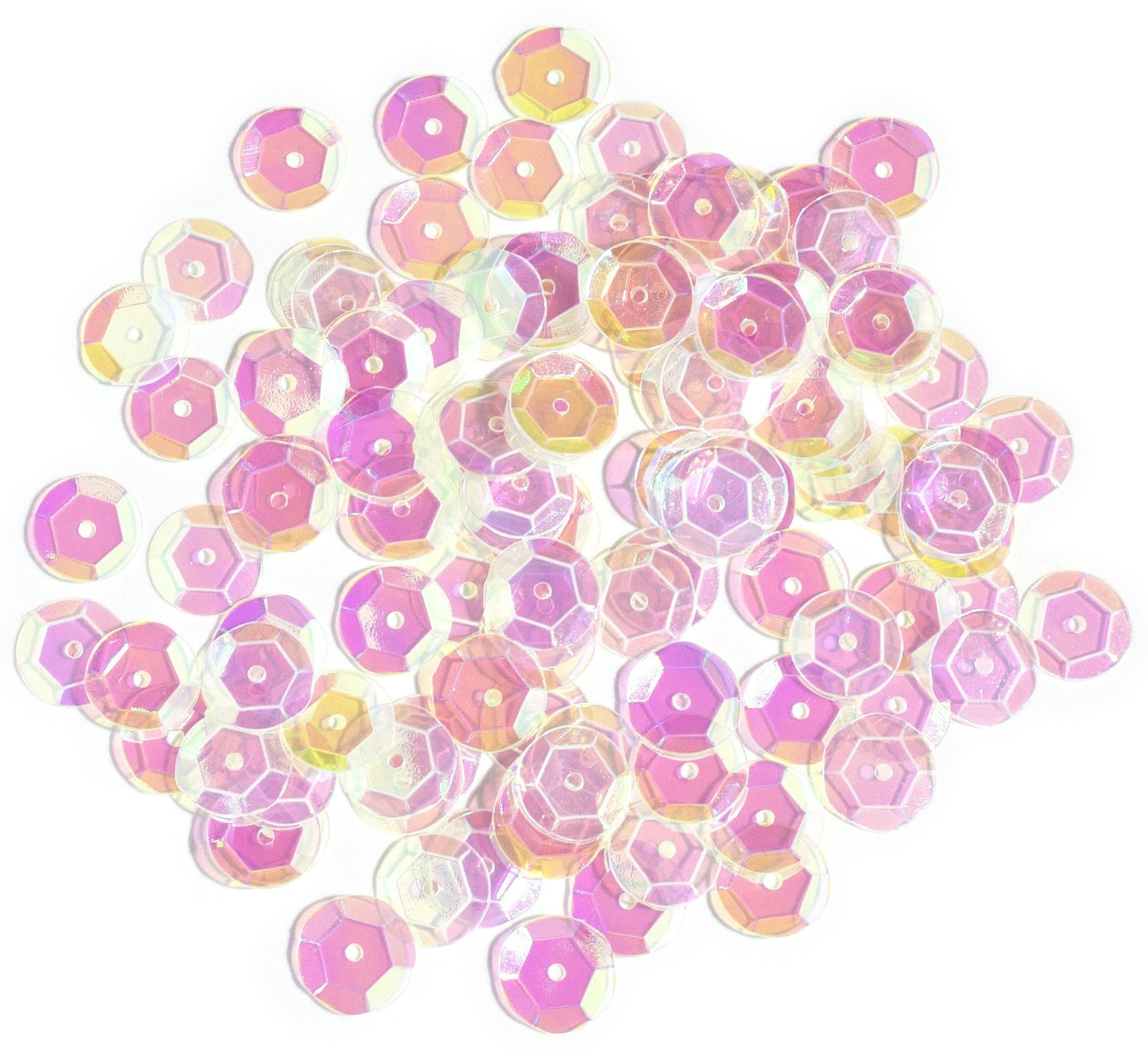 Cupped Sequins -Crystal Iridescent, 10mm 120/Pkg (Pack of 12)