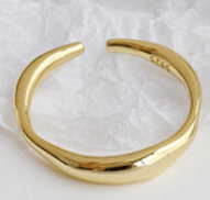 Simple Twisted Wave 925 Sterling Silver Adjustable Ring