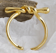 Simple Twisted Wave 925 Sterling Silver Adjustable Ring