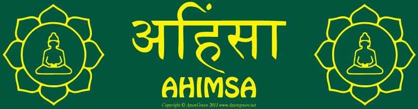 Ahimsa Lotus bumper sticker