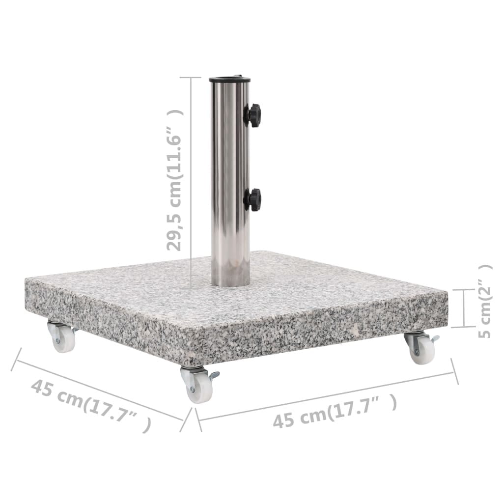 Parasol Base Granite 66.1 lb Square Gray