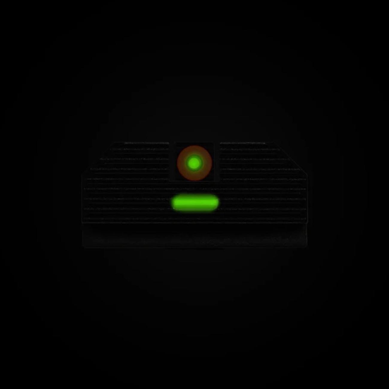 Night Fision Costa Ludus Night Sight Set for Glock 17/19/34 - Orange Tritium Front Ring/Tritium Blac