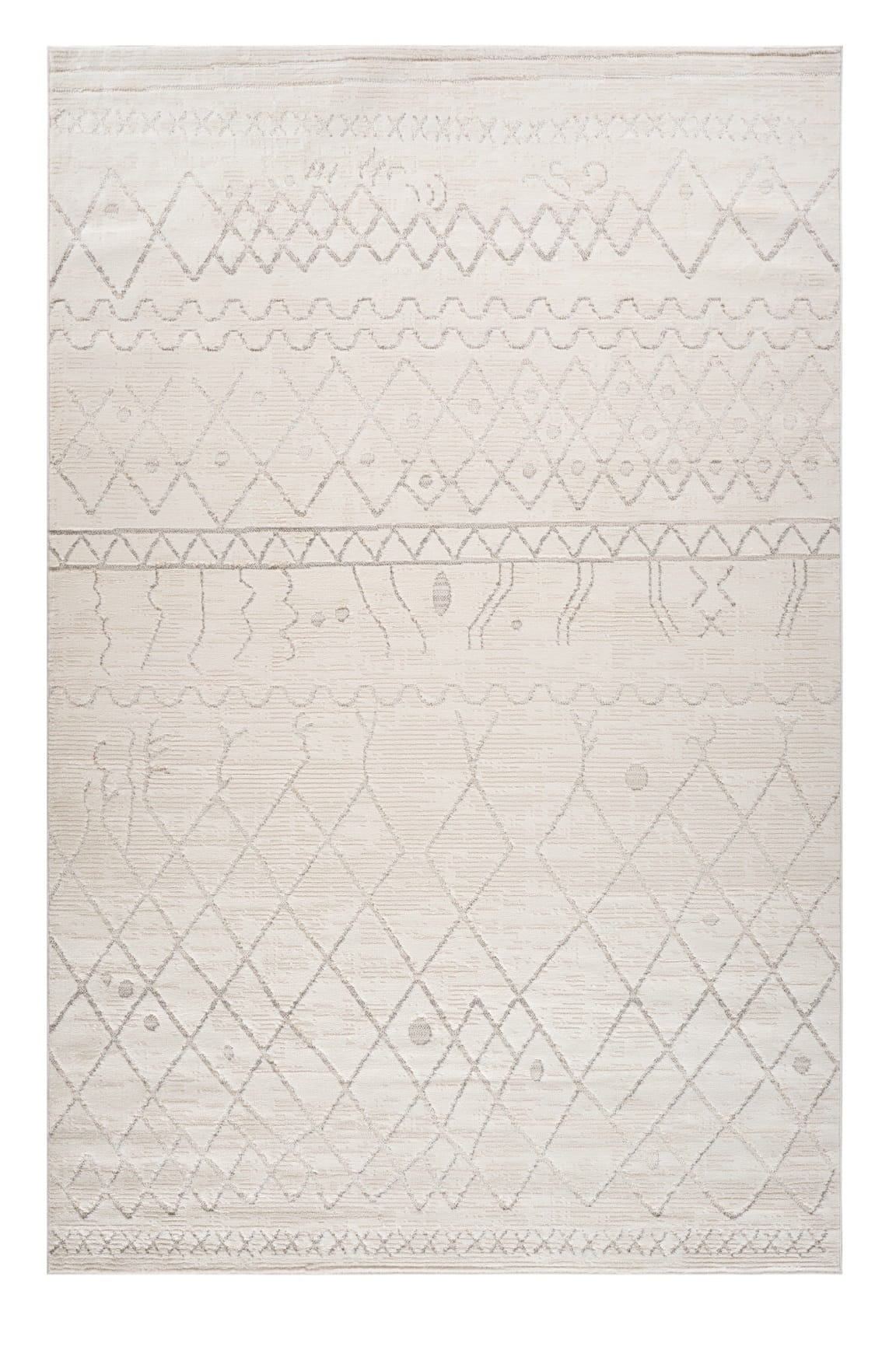 5' X 8' Gray and Beige Abstract Distressed Area Rug