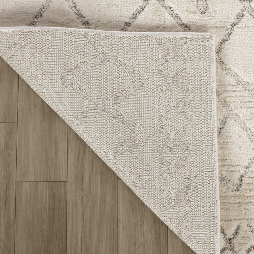 5' X 8' Gray and Beige Abstract Distressed Area Rug